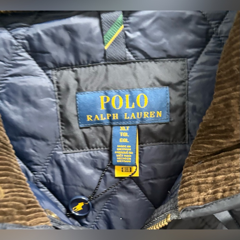NWT Polo by Ralph Lauren Navy The Beaton Quilted Vest (XLT) - Picture 5 of 11